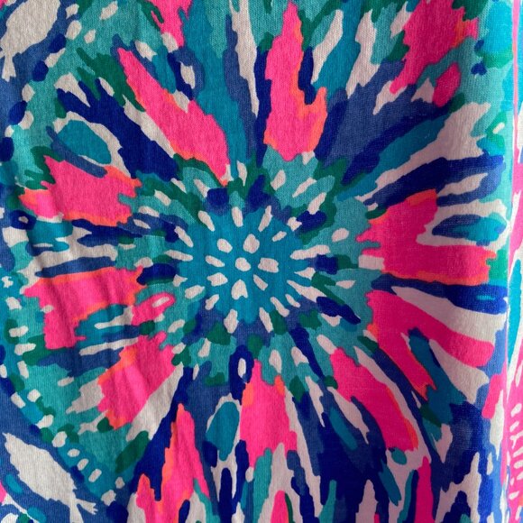 **Lilly Pulitzer** 3/4 Sleeve BAY DRESS Tiki Pink in Shake It Up Print Size XL - Picture 3 of 6